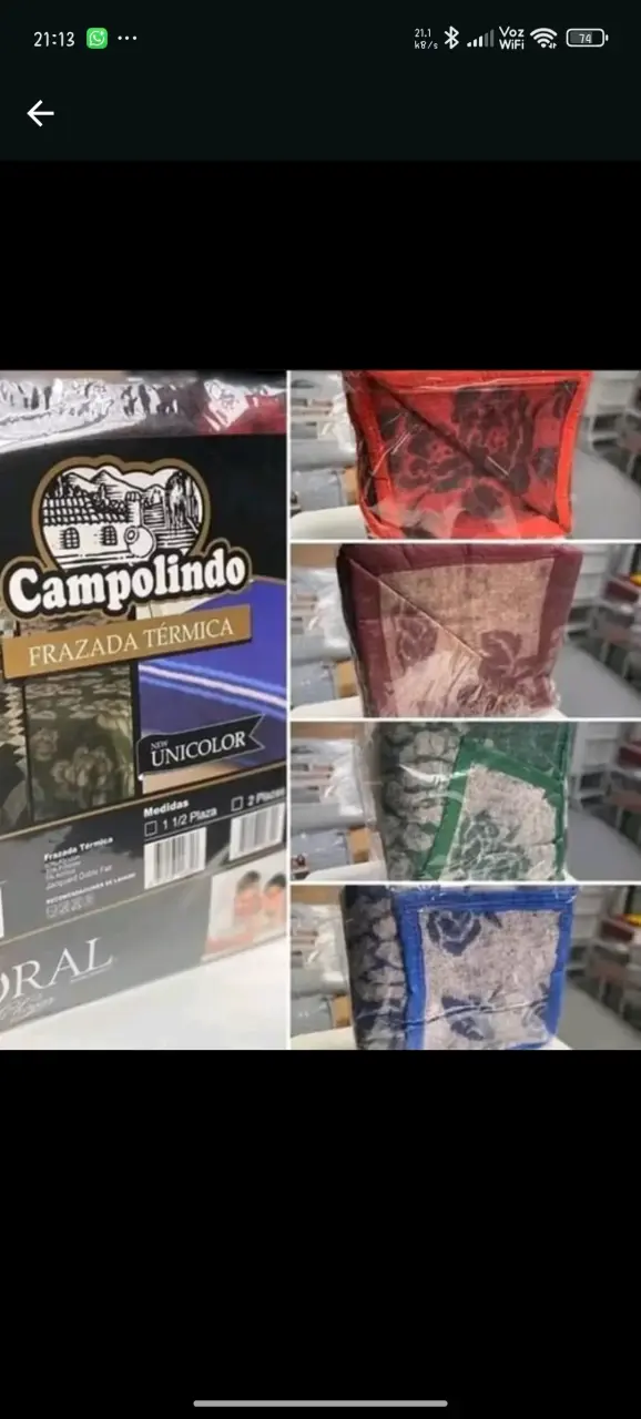 Frazada Térmica Campolindo Unicolor 1.5 Plazas