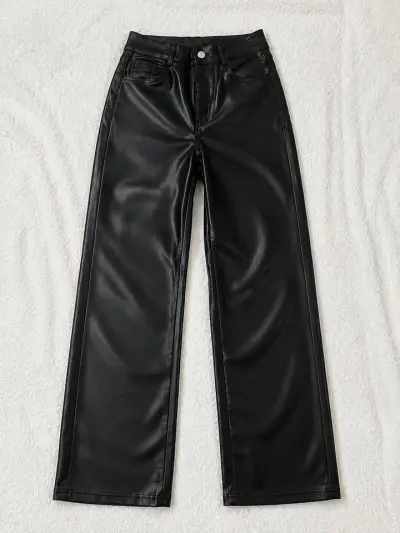 Jeans push up cuerina talla 38 con detalles - miniatura 1