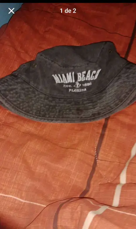 Sombrero estilo pescador Miami Beach negro - 1