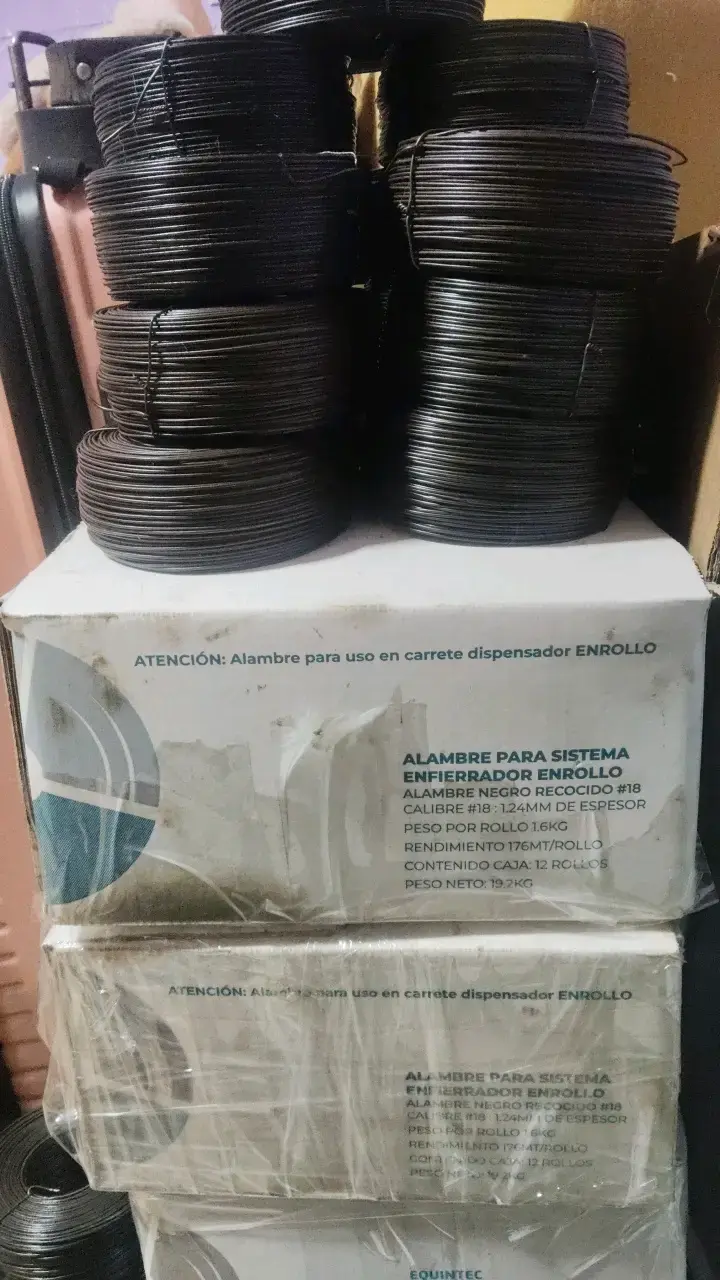 Alambre negro recocido calibre 18 en rollo