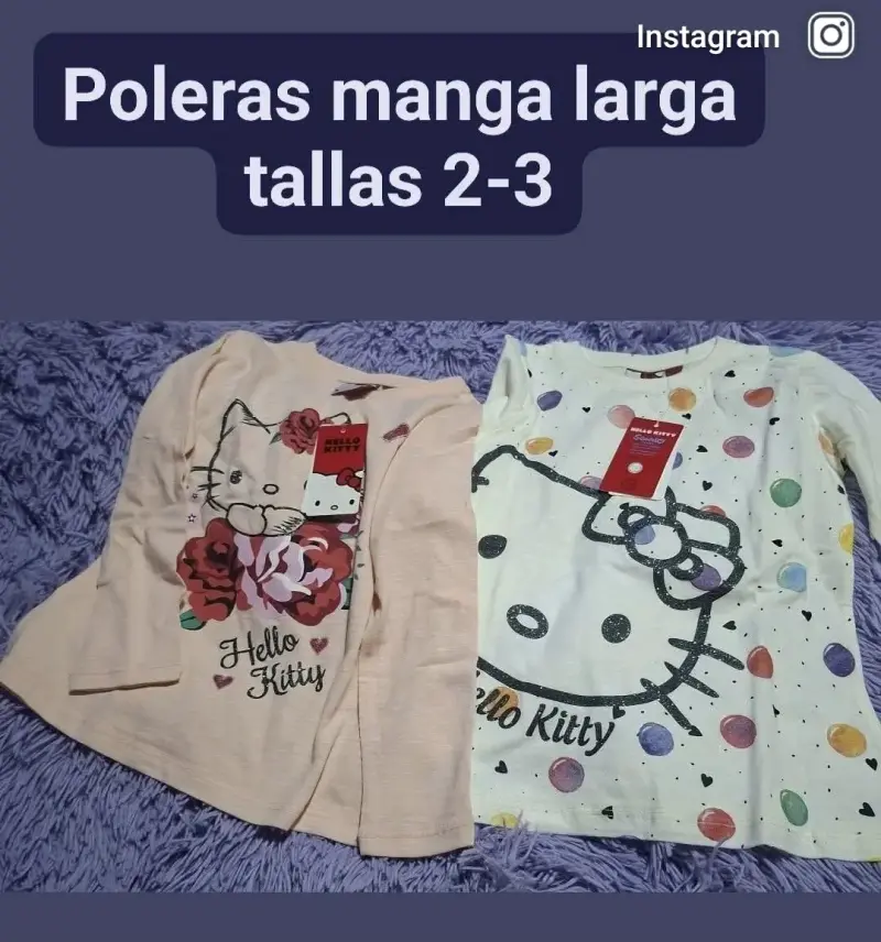 Polera Hello Kitty manga larga para niñas - 3