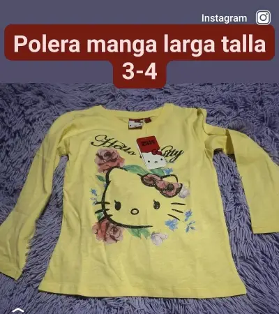 Polera Hello Kitty manga larga para niñas - miniatura 6