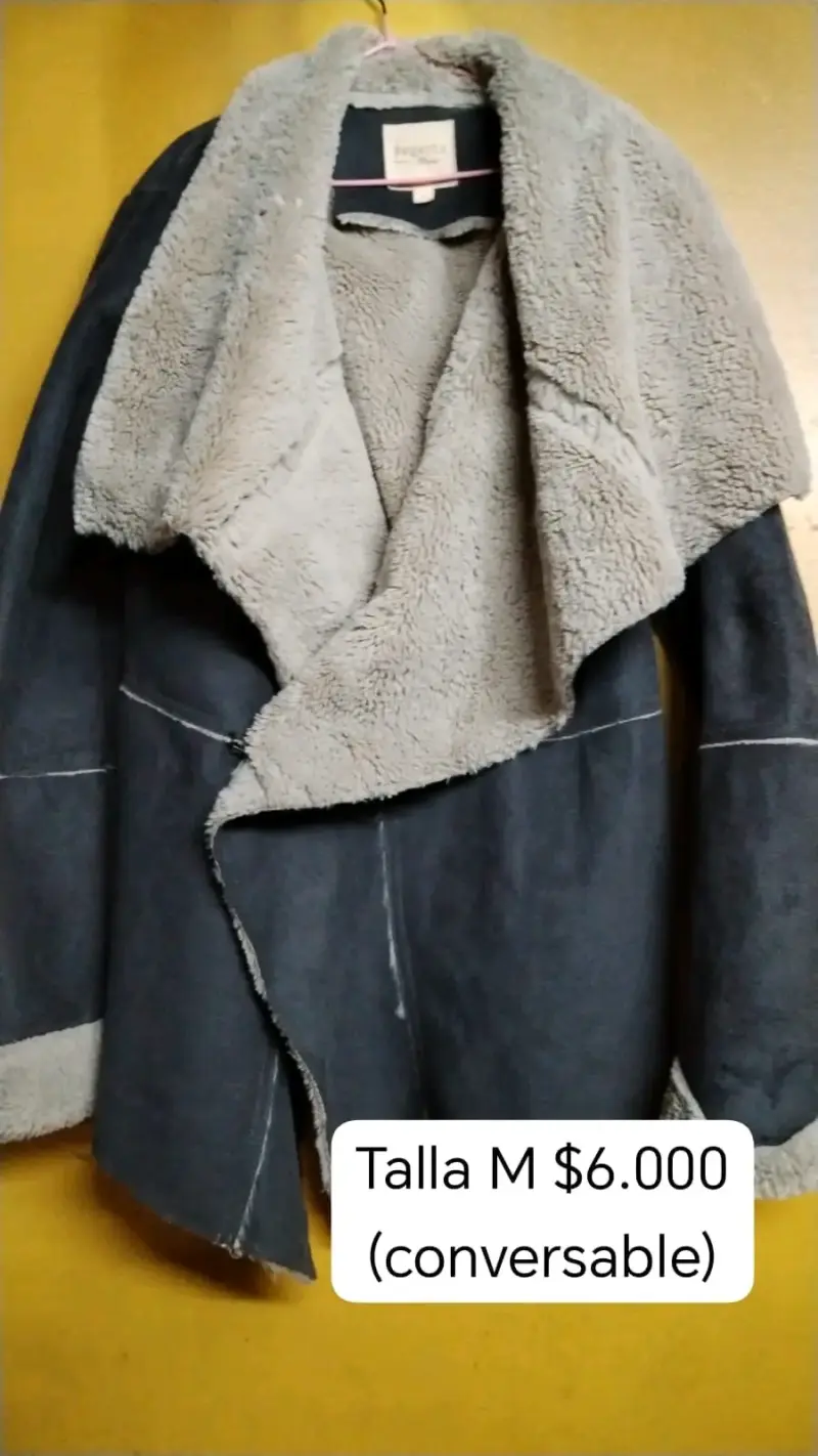 Abrigo de invierno con forro de lana talla M