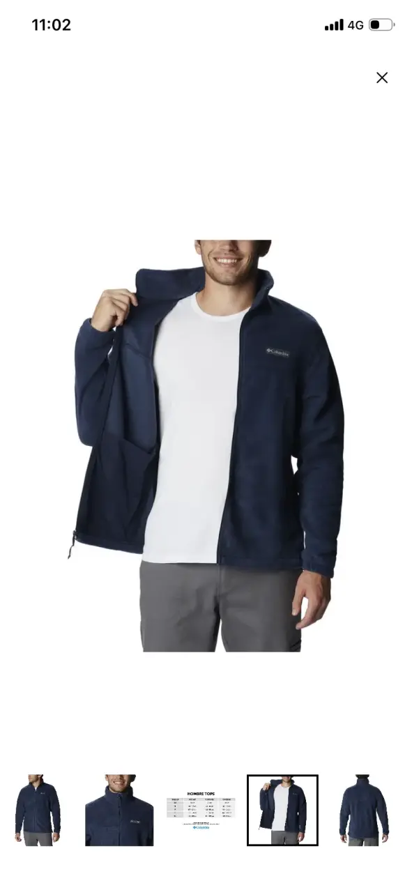 Chaqueta Polar Hombre Columbia Azul Marino - 4