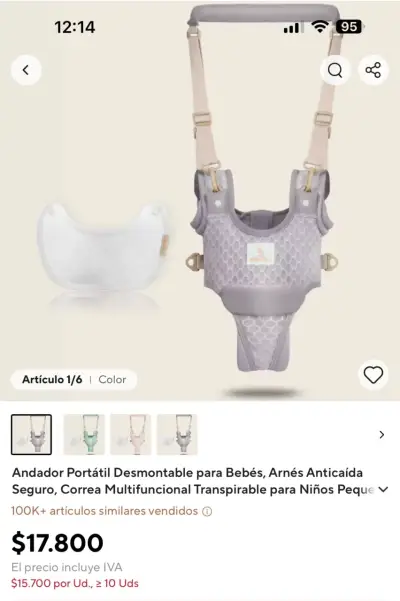 Arnés de aprendizaje para caminar - miniatura 2