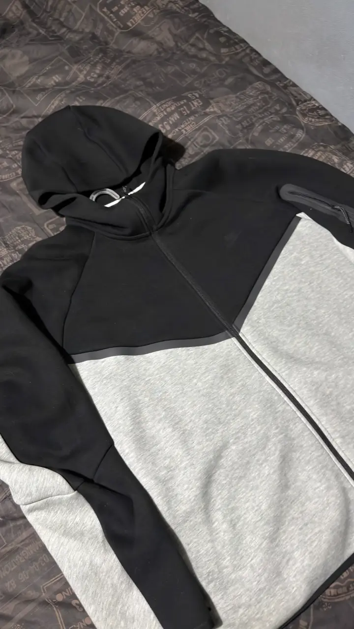 Polerón Nike Tech negro y gris 2xl - 2