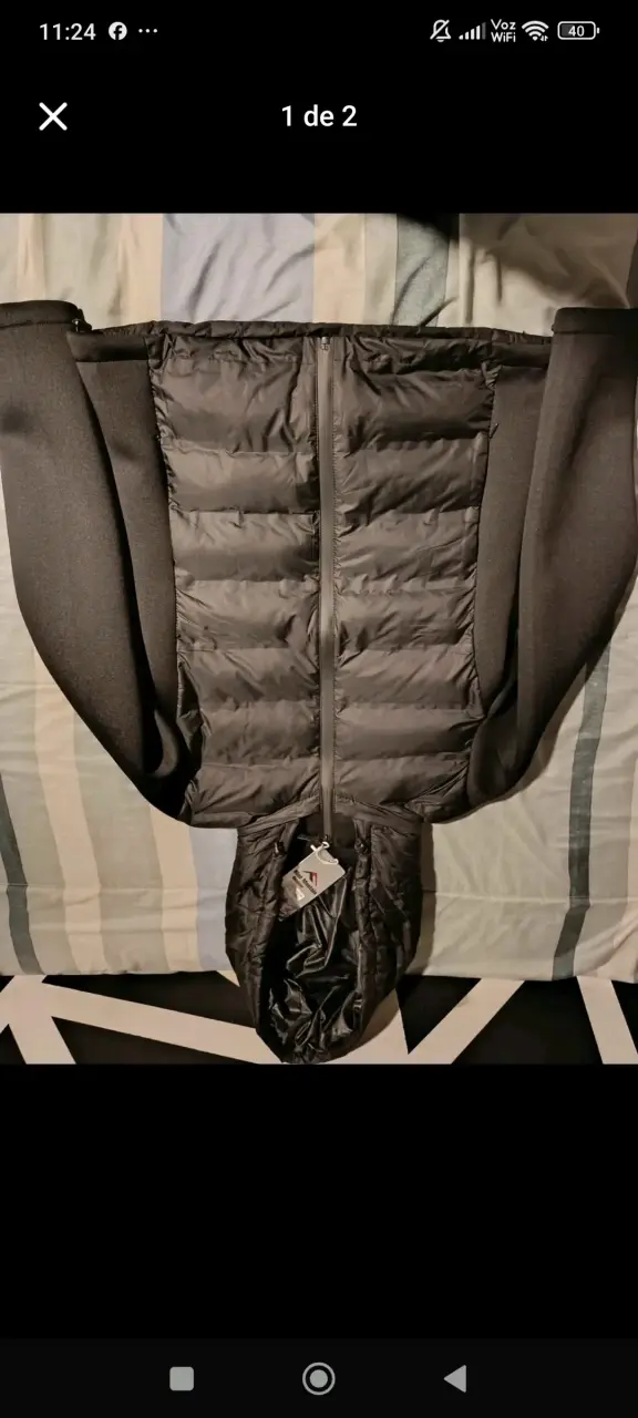 Chaqueta stylo Zara negro con capucha - 1