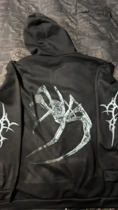 Polerón Negro Araña Full Zip - miniatura 5