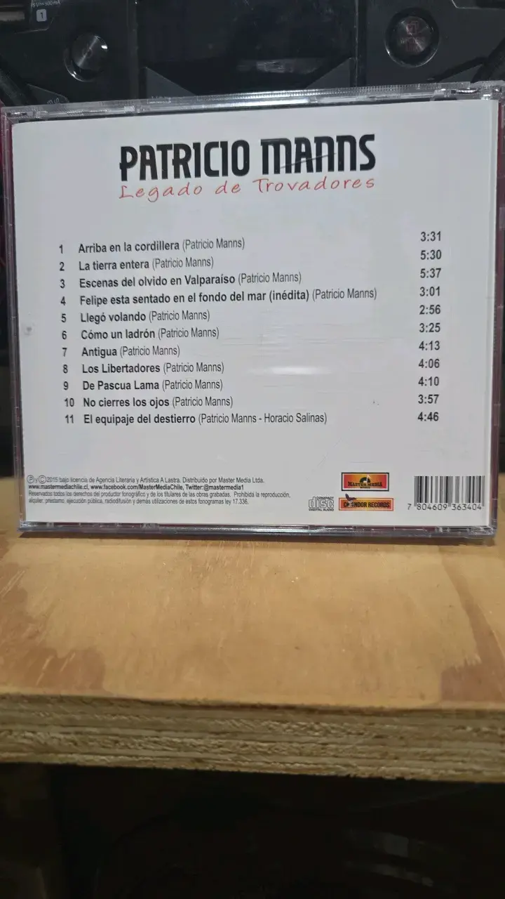 CD Patricio Manns Legado de Trovadores - 2