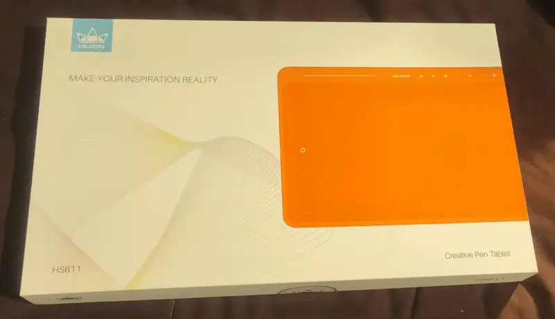 Tableta gráfica Huion HS611 naranja con lápiz - 1