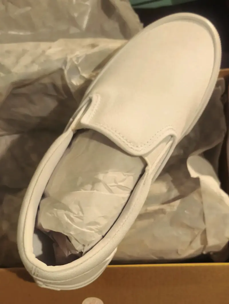 Zapatillas blancas slip-on Vans clásicas - 3