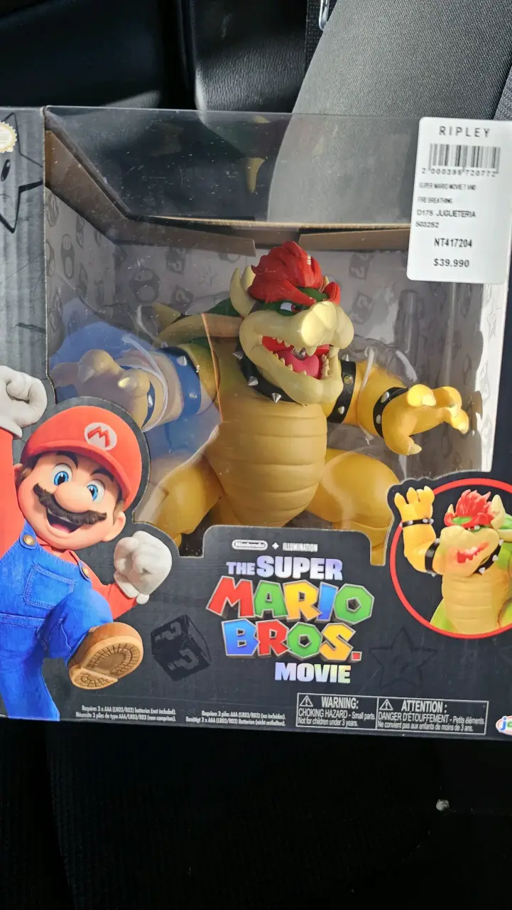 Figura de acción Bowser Super Mario Bros con efec