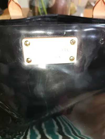 Bolso de mano Kate Spade negro con asas beige - miniatura 2