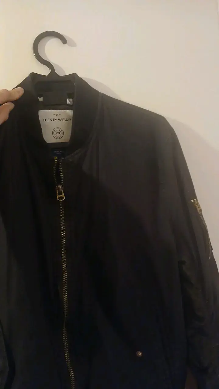 Chaqueta bomber negra Denimwear para hombre - 1