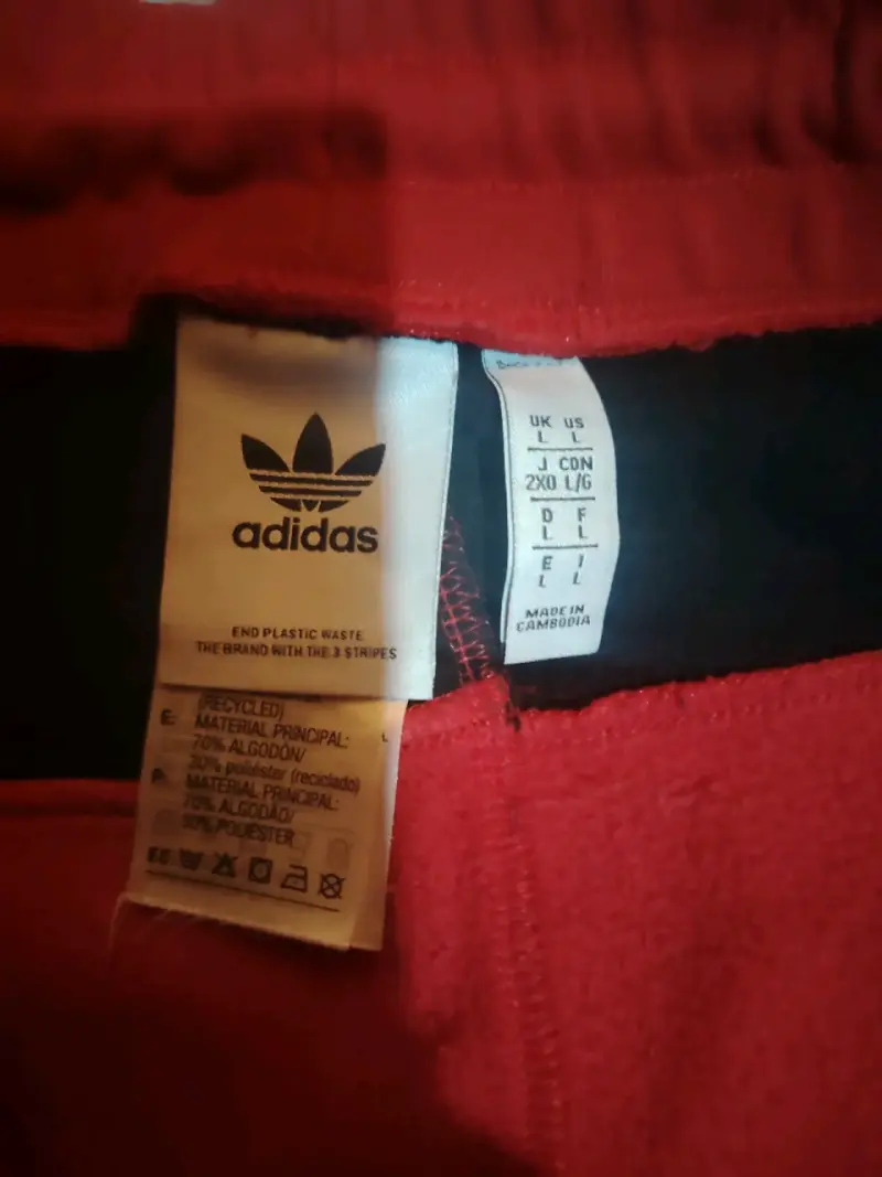 Shorts deportivos rojos Adidas talla L - 3