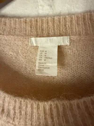 Suéter de lana beige para mujer M - miniatura 5