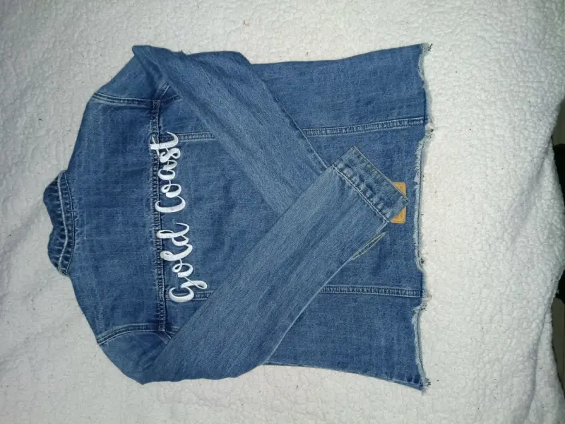 Chaqueta de mezclilla con diseño de flamenco para mujer - 2