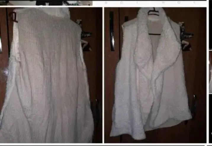 Chaleco sin mangas de lana blanco