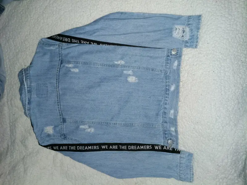 Chaqueta de mezclilla Opposite con diseño desgastado - 2