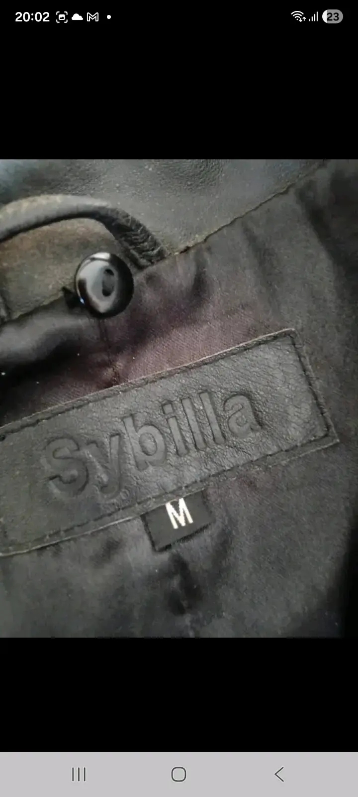 Chaqueta de cuero negra Sybilla talla M - 3