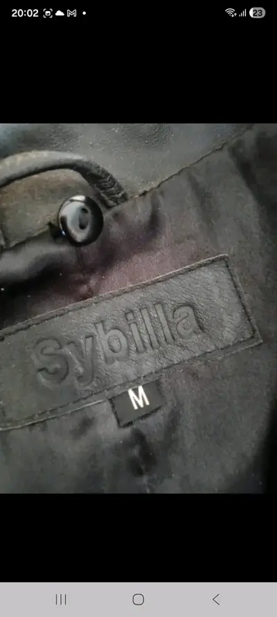 Chaqueta de cuero negra Sybilla talla M - miniatura 3