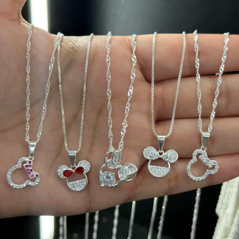 Collar de plata Minnie Mouse - 1