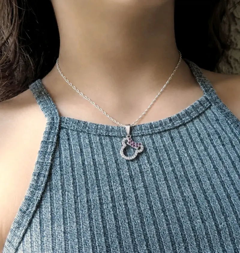 Collar de plata Minnie Mouse - 2
