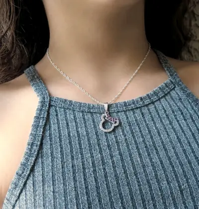 Collar de plata Minnie Mouse - miniatura 2