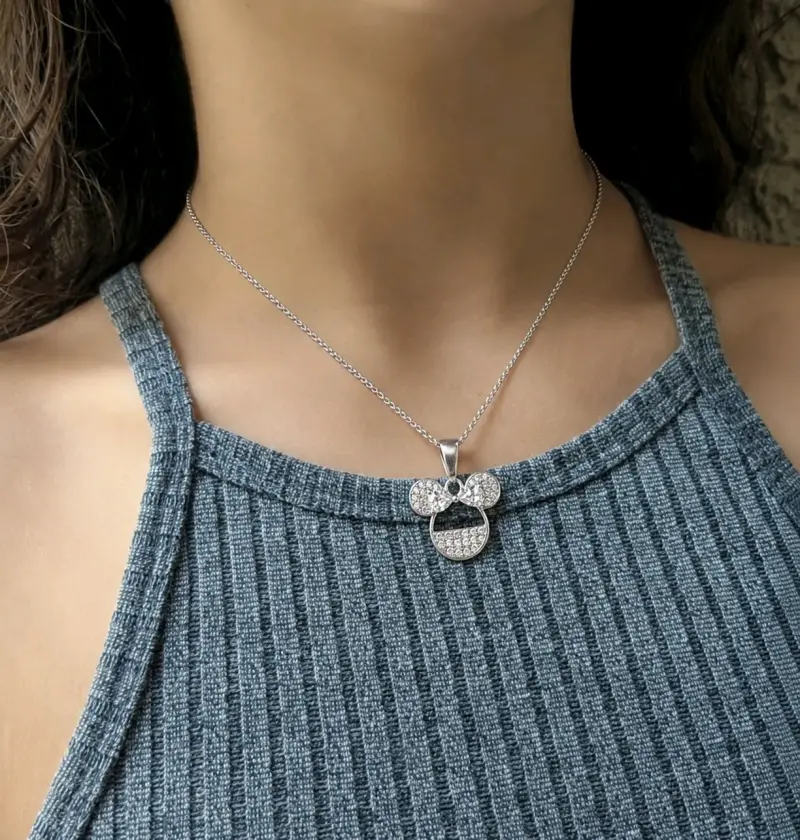 Collar de plata Minnie Mouse - 5