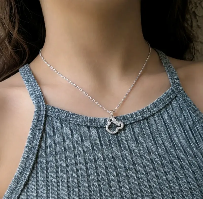 Collar de plata Minnie Mouse - 6