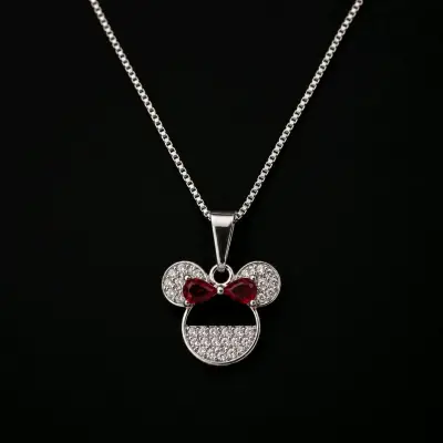 Collar de plata Minnie Mouse - miniatura 2