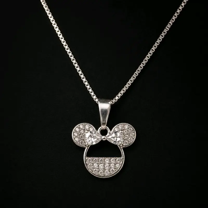Collar de plata Minnie Mouse - 3