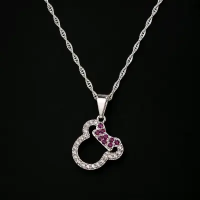 Collar de plata Minnie Mouse - miniatura 4