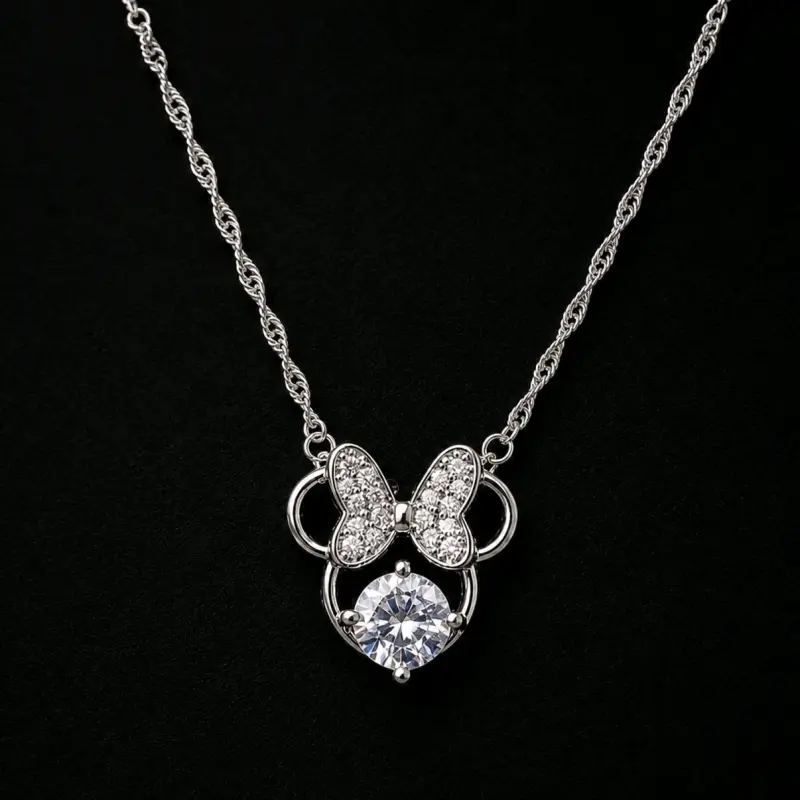 Collar de plata Minnie Mouse - 5