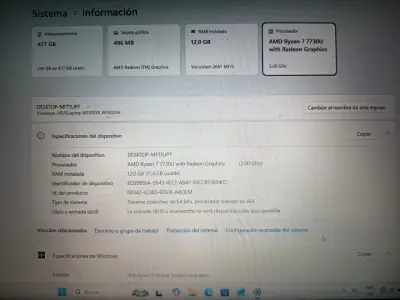 Laptop ASUS Vivobook AMD Ryzen 7 7730U 12GB RAM - miniatura 1
