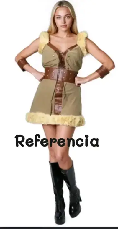 Disfraz de guerrera medieval para mujer - miniatura 1