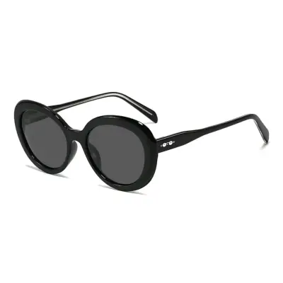 Lentes de Sol Redondas Negras Mujer. - miniatura 1