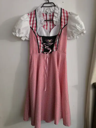 Vestido tipo Alemana o similar 😍 rojo a cuadros - miniatura 2