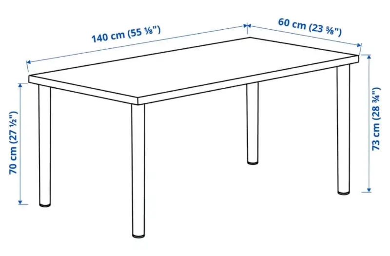 Escritorio Blanco 140x60 cm - 3