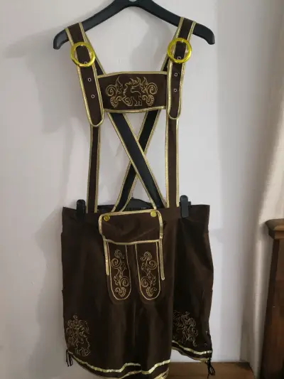 Traje tradicional bávaro para hombre, color cafe🍻🍻 - miniatura 1