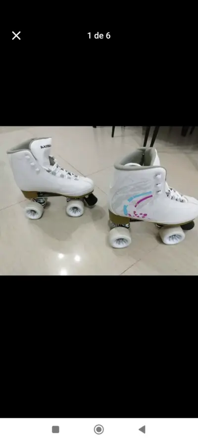 Patines de cuatro ruedas blancos Blackbull - miniatura 1