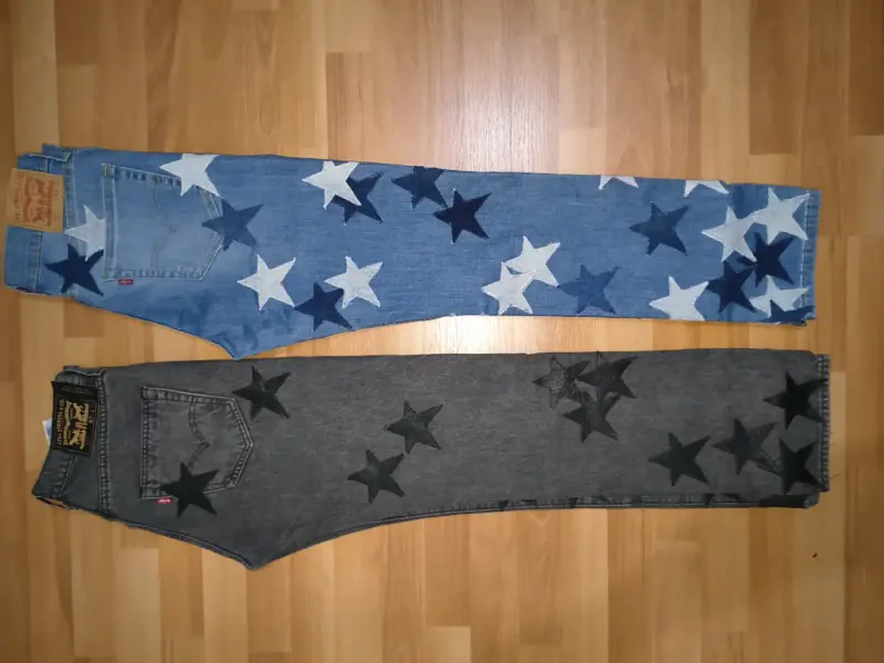 Jeans Levi's 511 y 501 con diseño de estrellas - 3