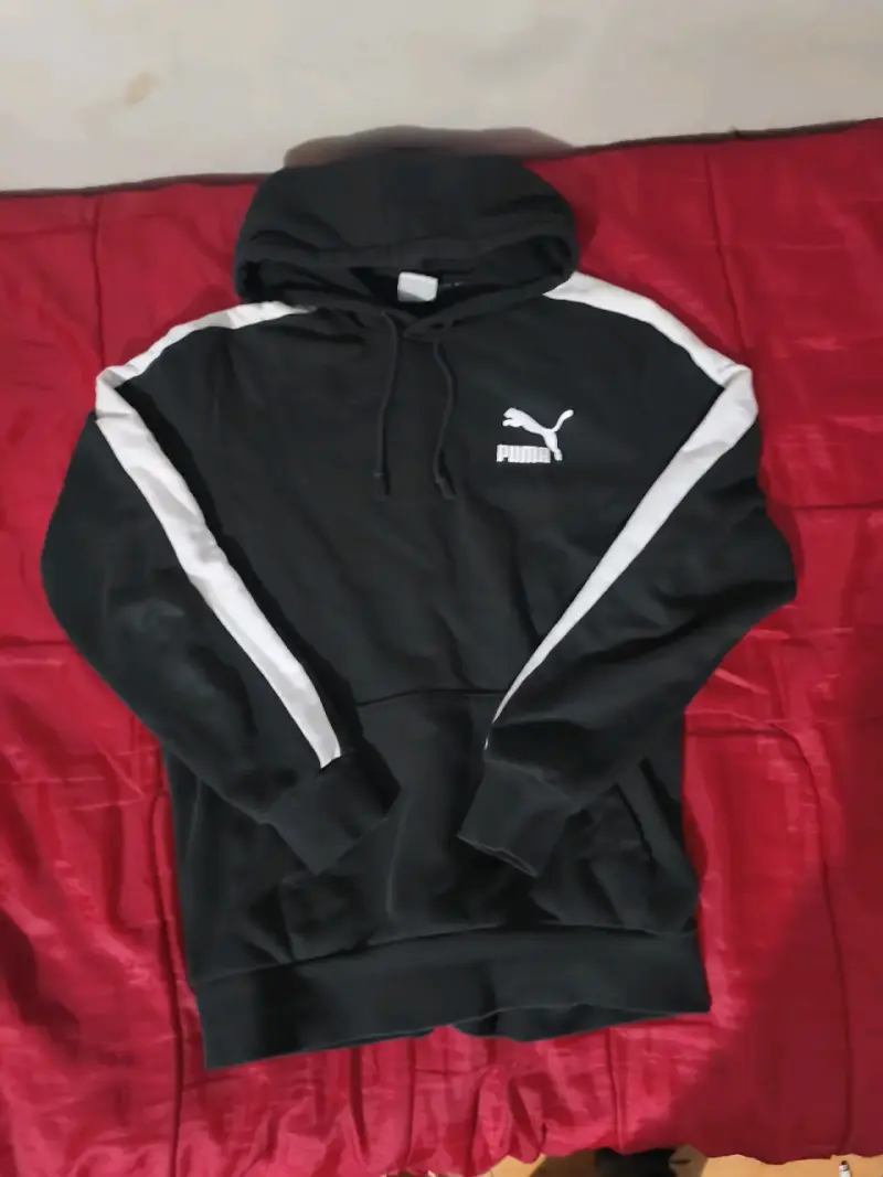 Polerón con capucha negro Puma para hombre - 1