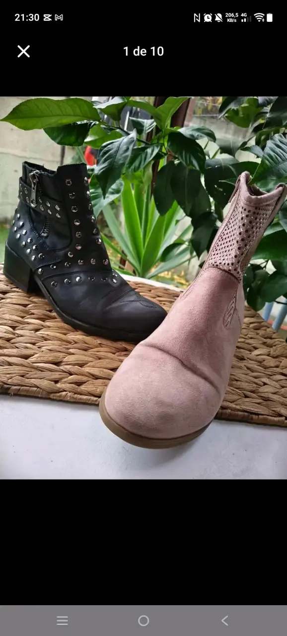 Botines negros distintas tallas algunos cuero - 4