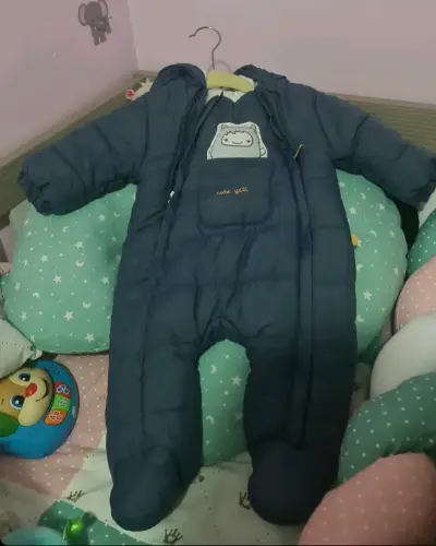 Enterito de invierno para bebé azul oscuro - miniatura 1
