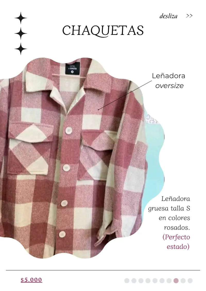 CHAQUETAS: Leñadora Oversize a cuadrillé - 1