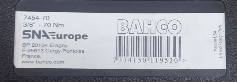 Bahco 7454-70 Llave Dinamométrica 3/8" 70 Nm - 1