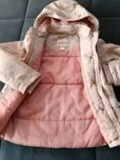 Parka Niña Coniglio Talla 8 Beige Con Gorro - miniatura 2