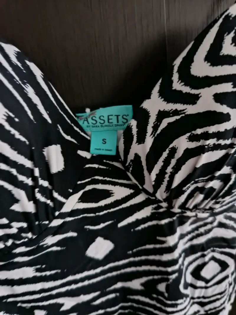 Traje de baño estampado blanco y negro talla S - 3