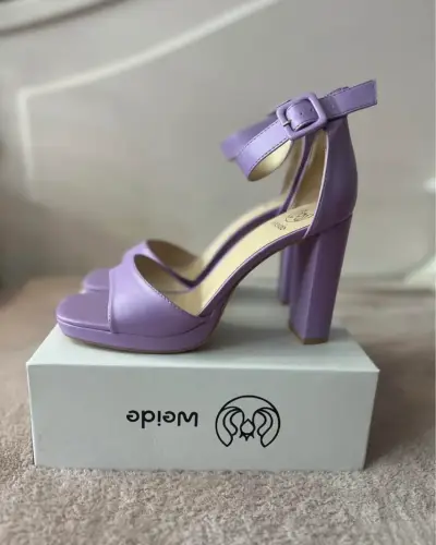 Sandalias de tacón alto moradas Weide 10 cm talla - miniatura 1